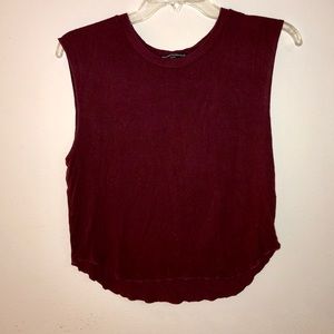 Maroon brandy Melville muscle tee